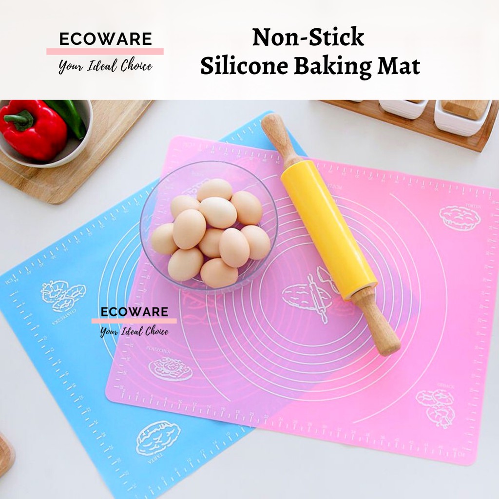 Silicone Reusable Nonstick Baking Pastry Rolling Mat Pad Sheet With Measurement