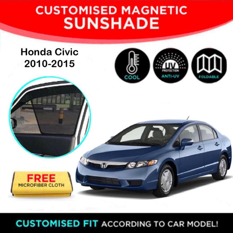 Car Sunshade Honda Civic FB 9th Gen 2011 2015 (4 pcs