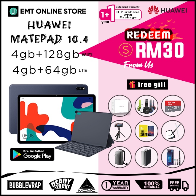 Huawei Matepad 10.4 WIFI (4+128GB) / Matepad 10.4 LTE (4+64GB) - Original Huawei Malaysia