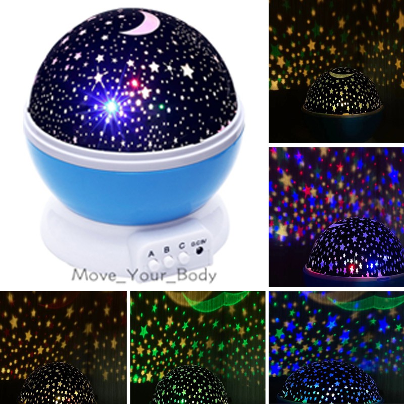 Star Projector Night Lamp Rotating Starry Lamp LED Lampu Tidur for