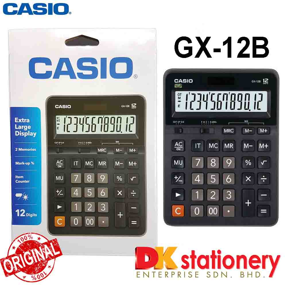 Casio Calculator 12 Digits GX-12B | Shopee Malaysia