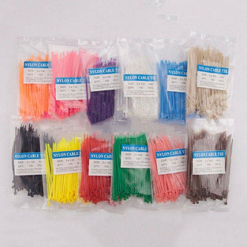 Safe 100pcs/Pack 3*100mm Nylon Network Plastic Cable Wire Zip Tie Cord Strap CA