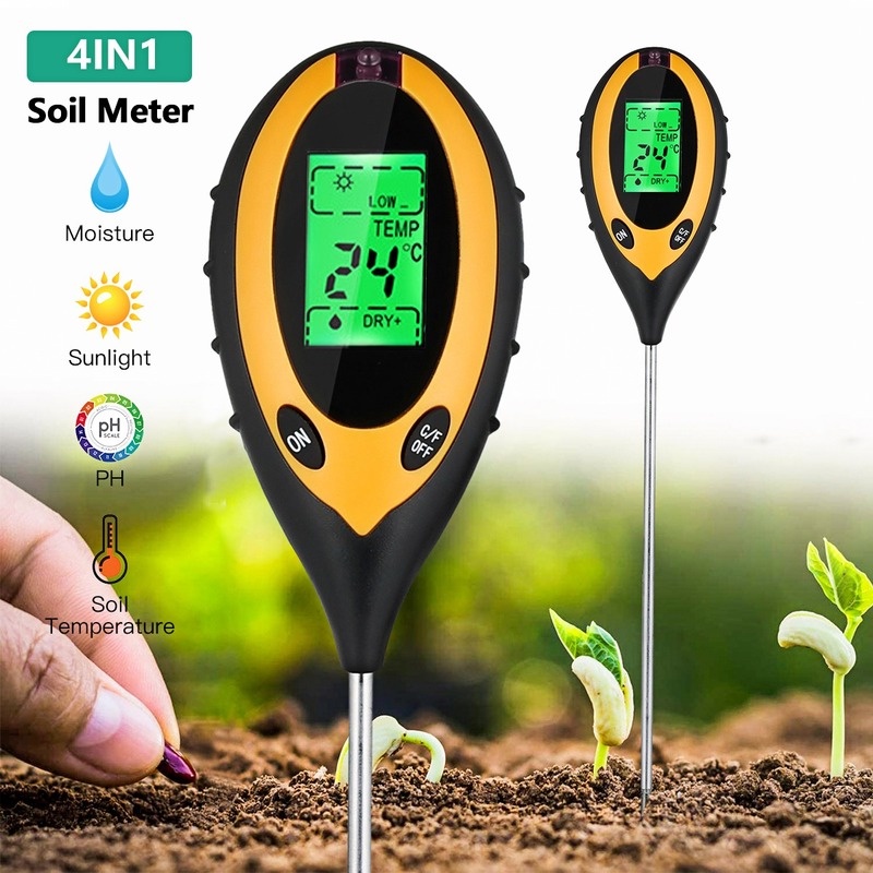 4 In 1 Soil PH Tester Moisture/Temp/Soil Testers PH Light Moisture