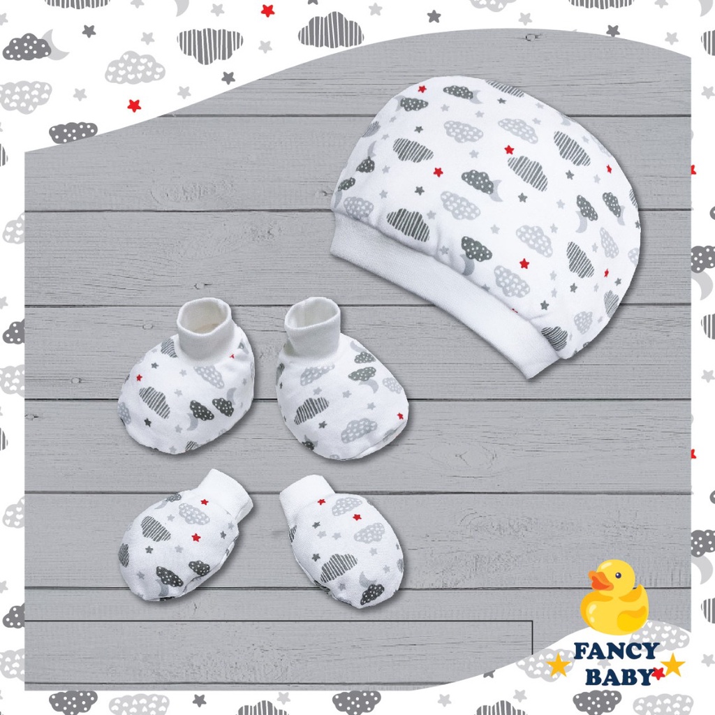 Newborn Baby Mittens & Booties Set Baby Mittens & Footwear Baby Bonnet Baby Hat Bayi Sarung Tangan Kaki dan Baby Topi