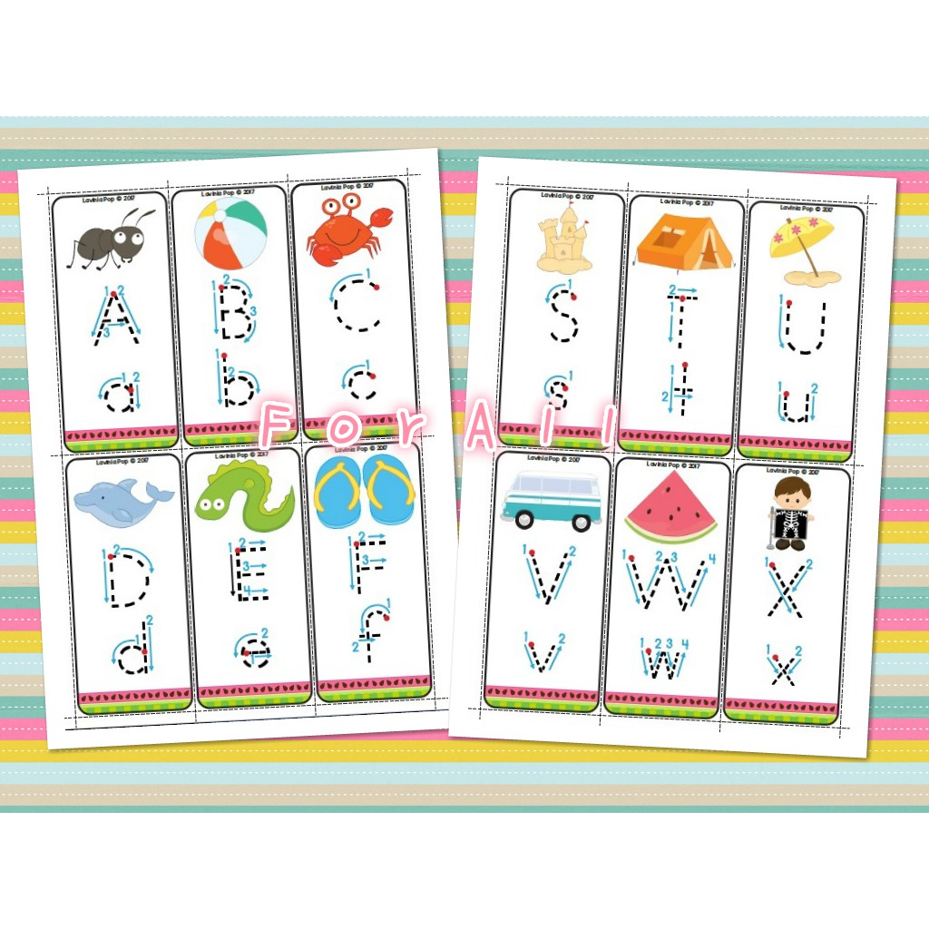 pdf printable montessori early learning quiet book activity alphabets letters tracing shopee malaysia