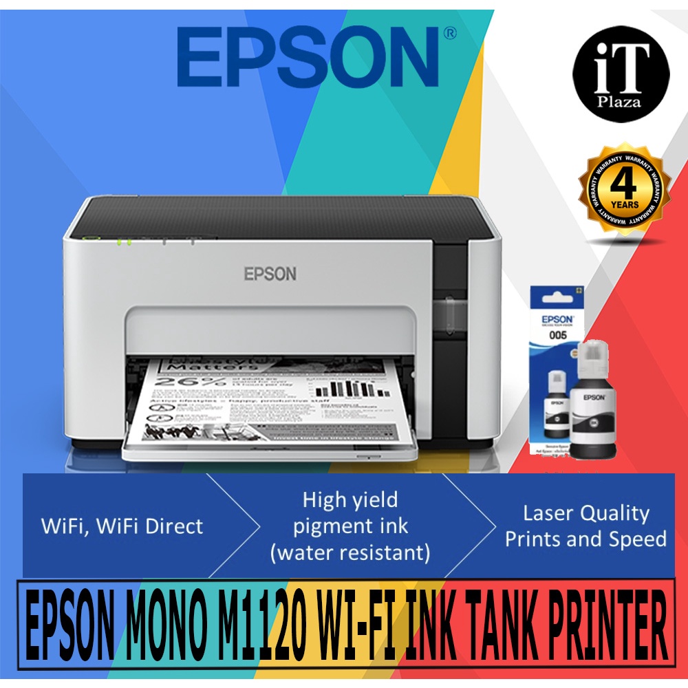 Epson M Ecotank Monochrome Wi Fi Ink Tank Printer Shopee Malaysia