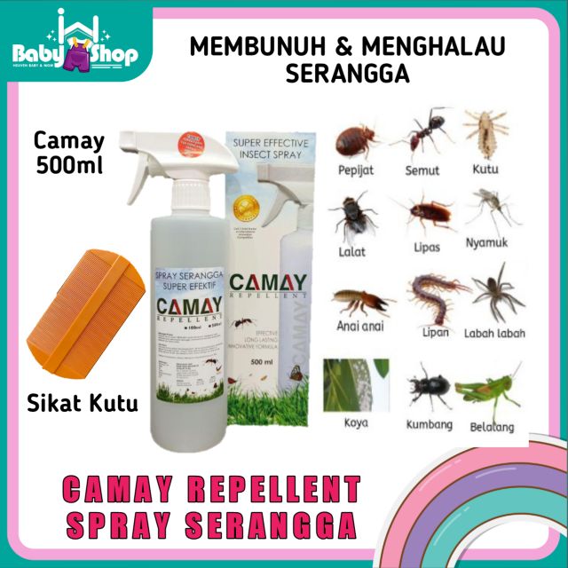 CAMAY REPELLENT ORGANIC SPRAY SERANGGA UBAT KUTU LIPAS 