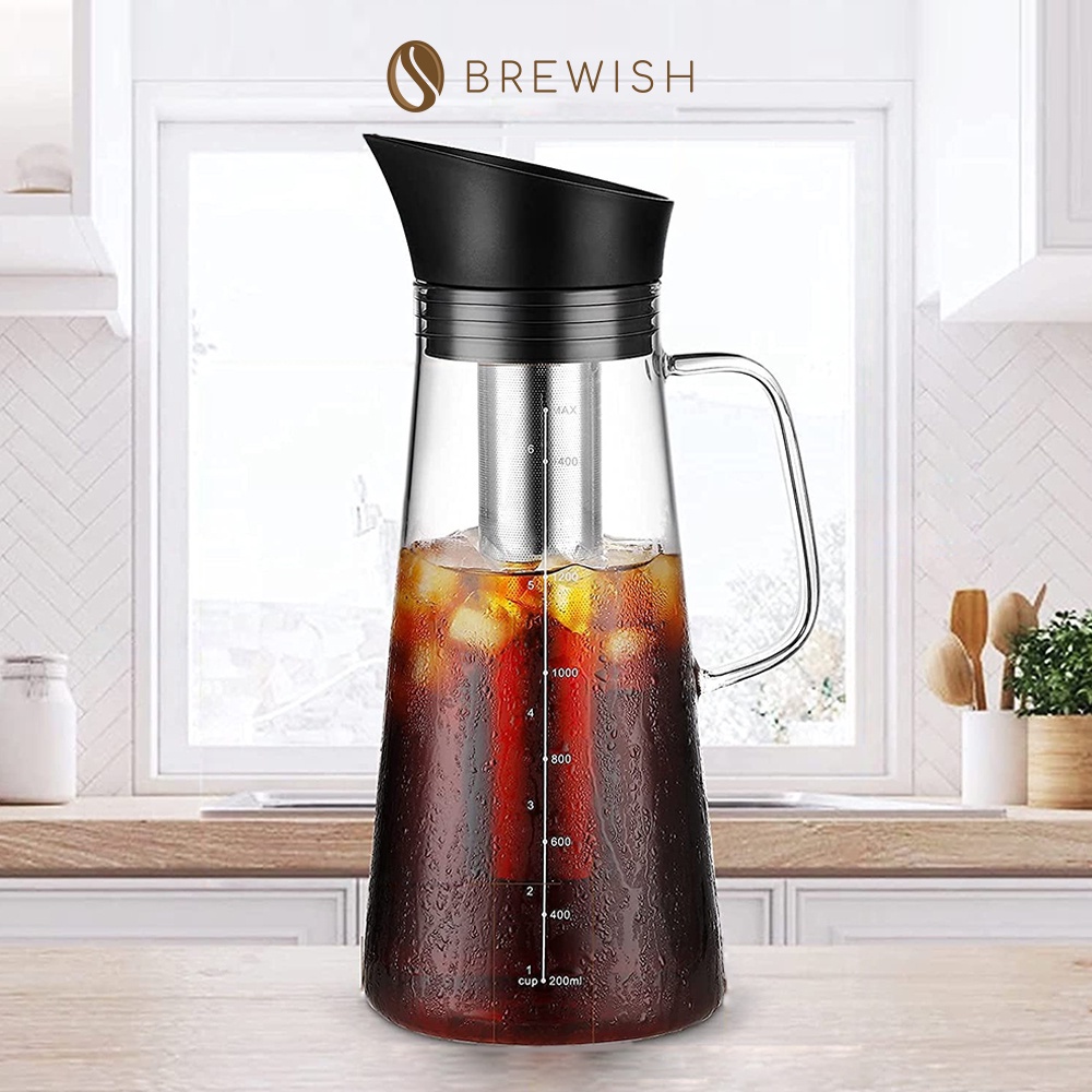 BREWISH Barista 1200mL Stainless Steel Filter Cold Brew Coffee Maker