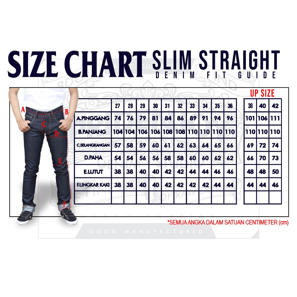 denim size
