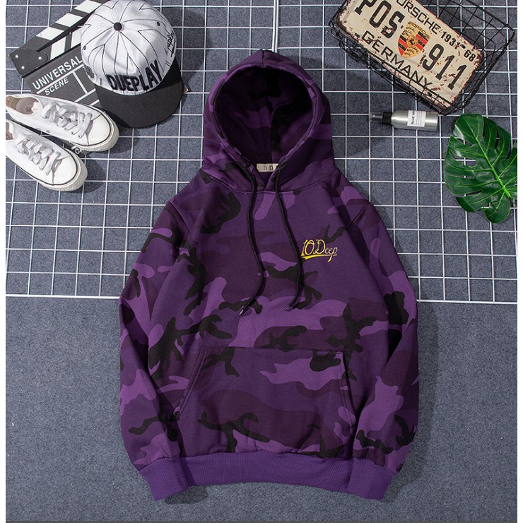 purple camo sweater