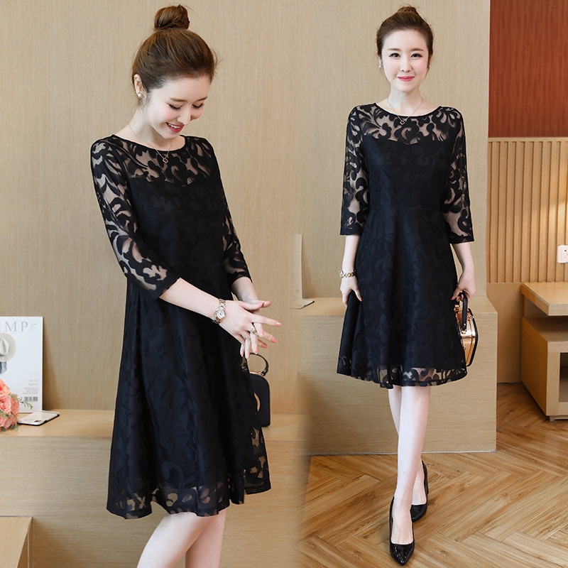 plus size lace midi dress