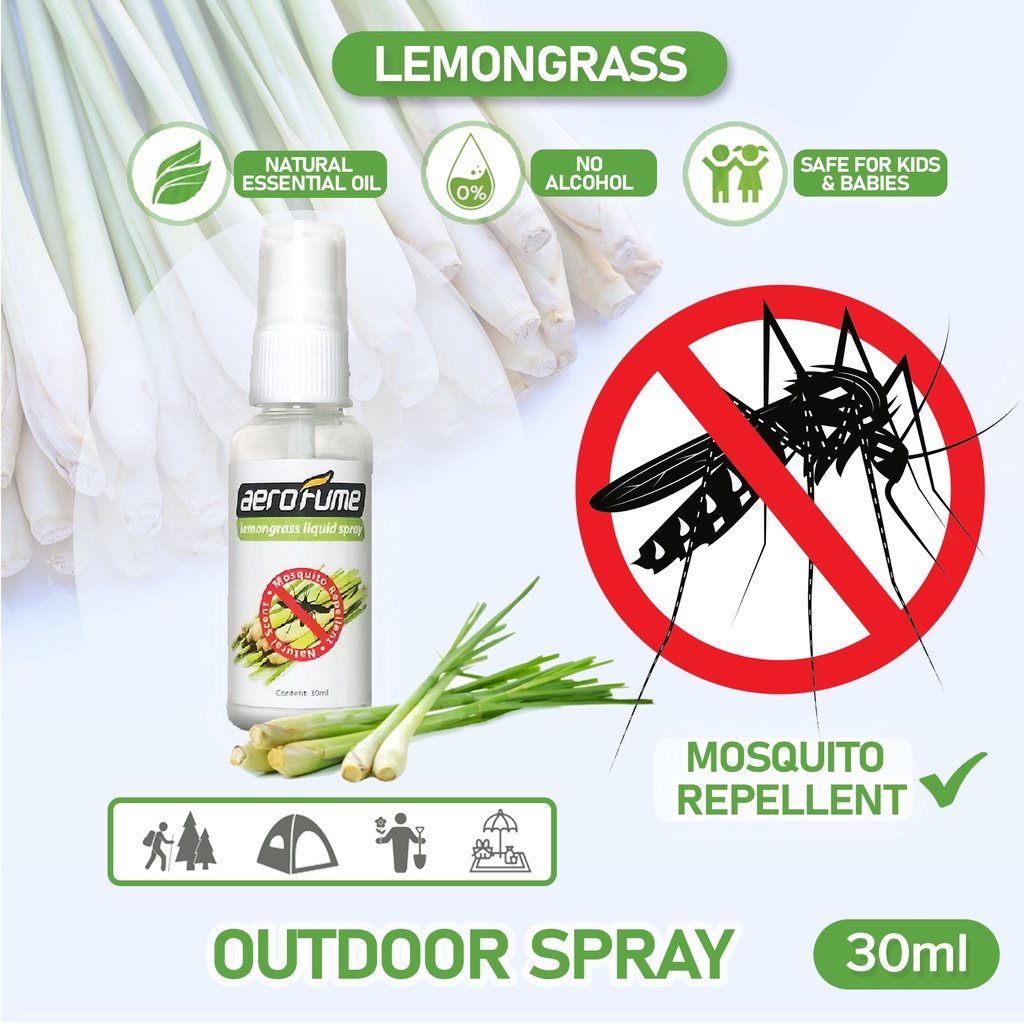 Aerofume Lemon Grass Outdoor Spray (Mosquito Repellent) Clothing Spray