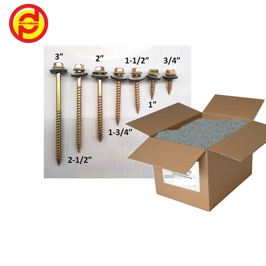 Self Drilling Hex Head Roofing Awning Screw For Wood Td Hw 1 Box