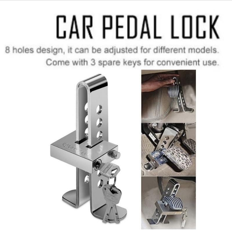 UPGRADED 9 HOLE 304 Stainless Steel Car Lock Pedal Keys Brake System