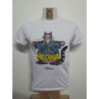 BAJU T-Shirt Kucing Gemuk HAWAII Aloha