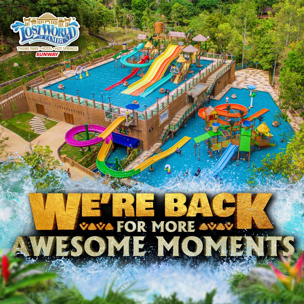 Lost World of Tambun Tiket Themepark Termasuk Hotspring Night Park 