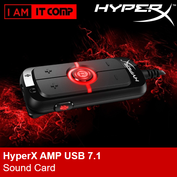 HyperX AMP Virtual 7.1 USB Sound Card For PC / PS4 ( HXUSCCAMSSBK