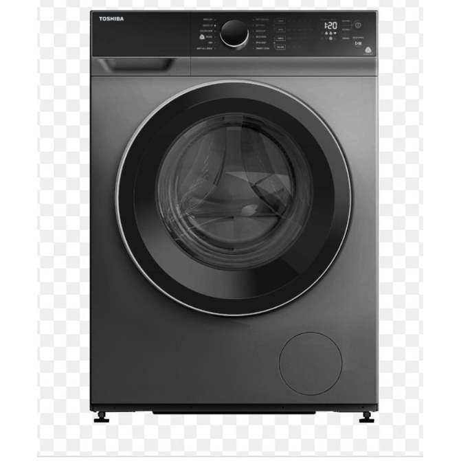 (BLACK COLOUR)Toshiba 8.5kg Front Load Inverter Washer TWBH95S2M