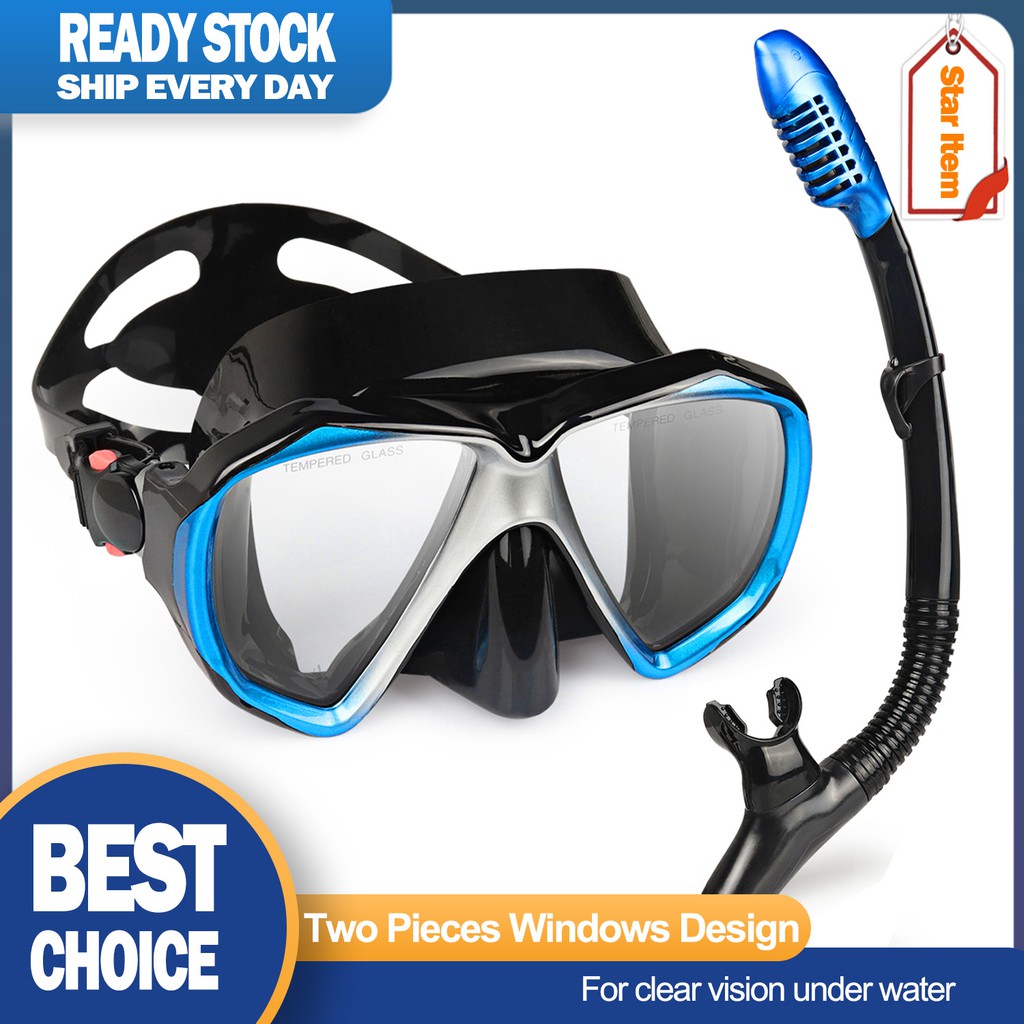 Exp Vision Snorkeling Mask Set Adult Diving Mask Professional Anti Leak 