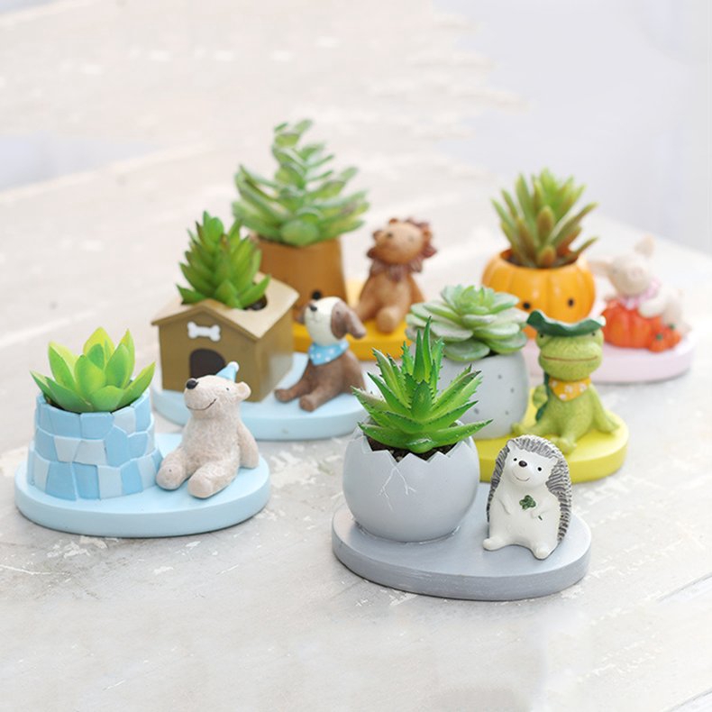 Flower Pots New Design Planter Container For Mini Plant Succulents Cute Animal Shopee Malaysia