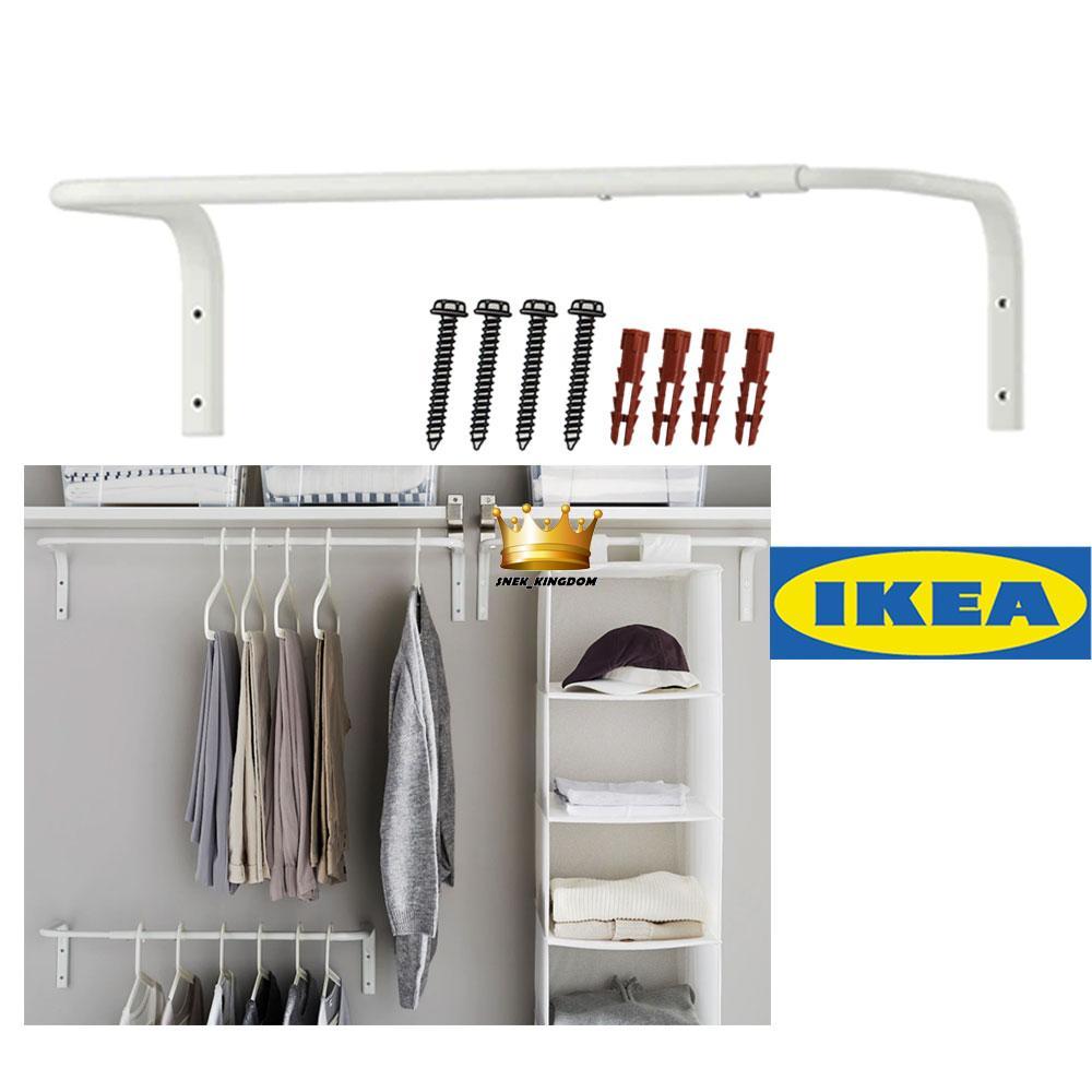  IKEA  MULIG Clothes Bar Ikea  Wall Hanger Rak  Tuala Rak  Baju 