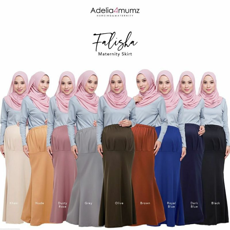MATERNITY SKIRT FALISHA  SKIRT MENGANDUNG  Shopee Malaysia