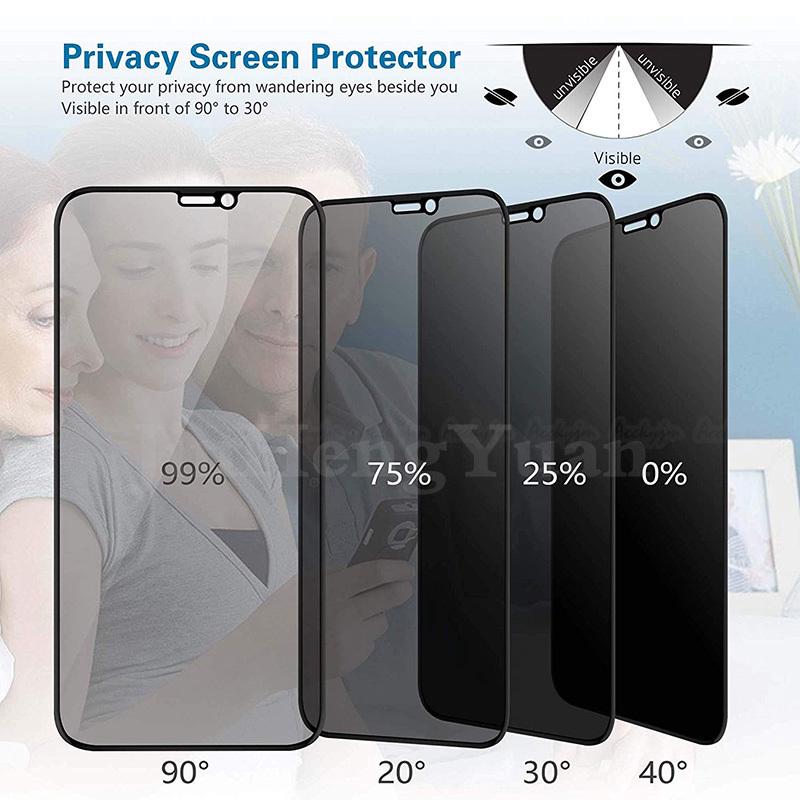 Privacy Anti-Peeping AntiSpy Tempered Glass Screen Protector IPhone 6 6S 7 8 PLUS X XS MAX XR 11 12 13 pro max Huawei P20 P30 MATE20 Pro