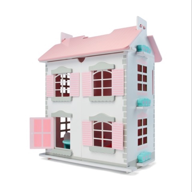 wooden cottage dollhouse