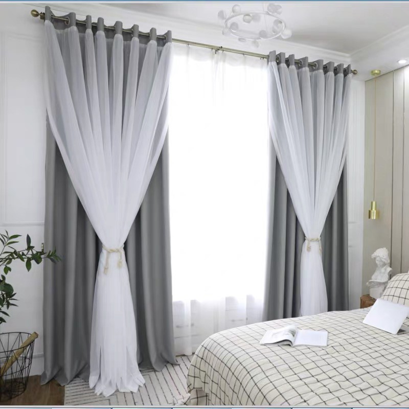 Mrtrees Modern Blackout Double Curtain For Living Room Bedroom Luxury