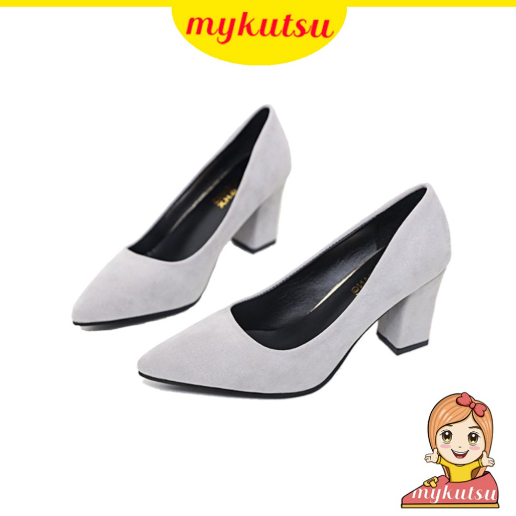 MYKUTSU Elena Women Midi Heels (Plus Size 34-42)