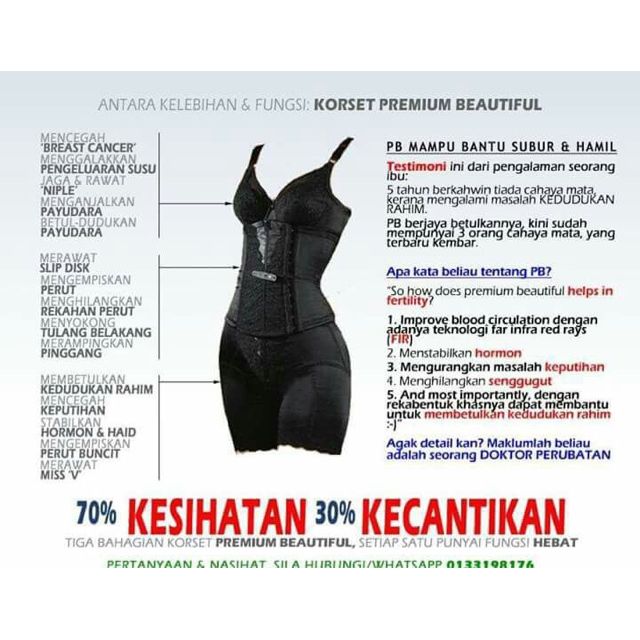 Long Bra Waist Nipper Pb Premium Beautiful Authentic Classic Pre Shopee Malaysia