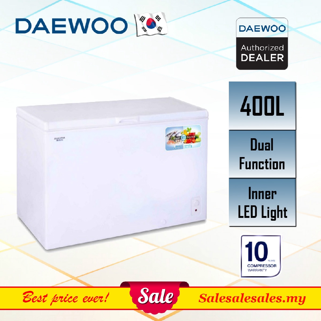 Daewoo Korea 400L / 200L / 150L / 100L Chest Freezer Dual Function Peti ...