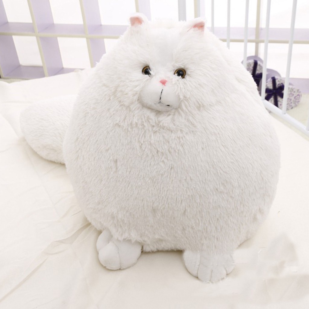 white cat stuffed animal