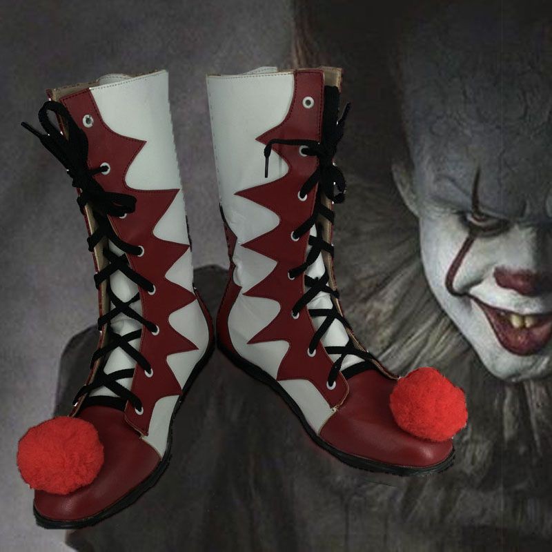 Newest Joker Pennywise Cosplay IT Horror Clown Killer Carnival Shoes Halloween Costume