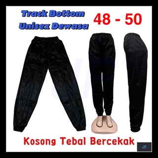 Plus Size Seluar Track Kosong Tebal Cekak Bawah Track Bottom Unisex ...