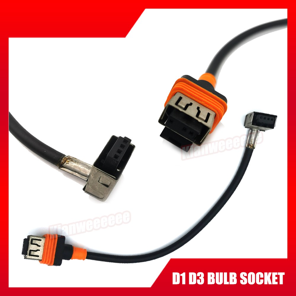 D1 D3 HID Bulb Socket Wire Harness Cable D1S D1C D1R D3S (1PCS