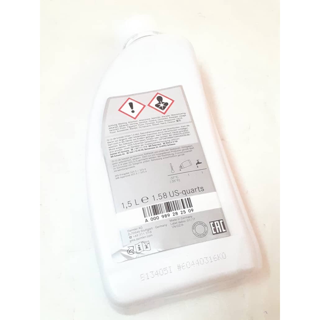 Mercedes Benz Original W213 W205 ANTIFREEZE COOLANT Red Violet 1.5