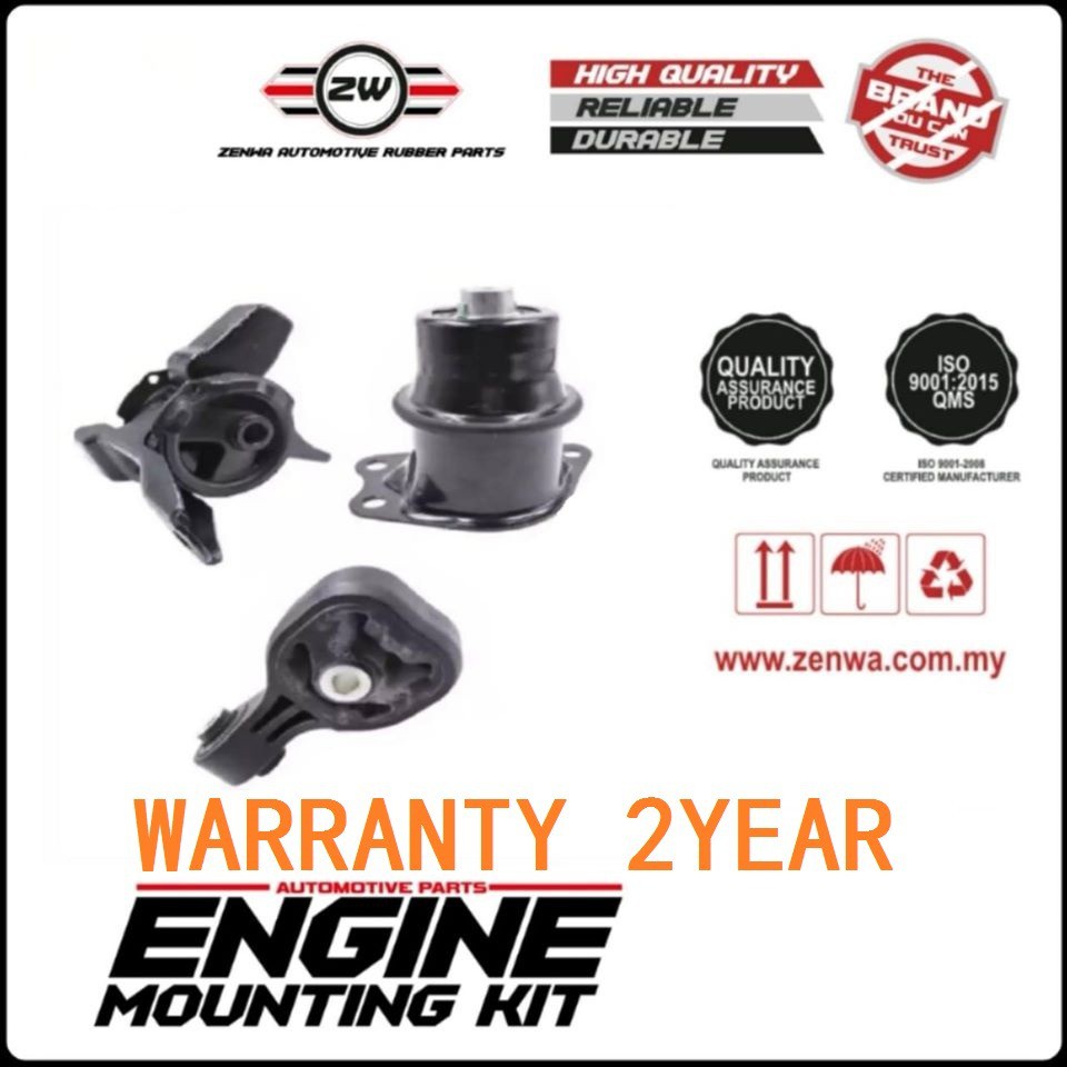 ZW HONDA CITY TMO / JAZZ GE 2008-2013 AUTO ENGINE MOUNTING KIT SET 