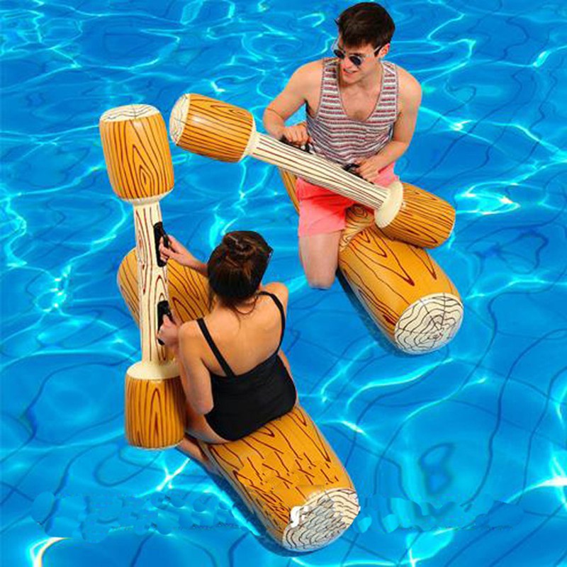 Pool Swim Game Inflatable Joust FLOAT Gladiator PARTY Set Duel BATTLE LOGS 