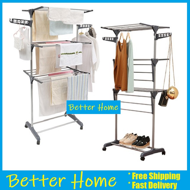 Foldable Clothes Rack Dryer Ikea Mulig Rigga Shopee Malaysia