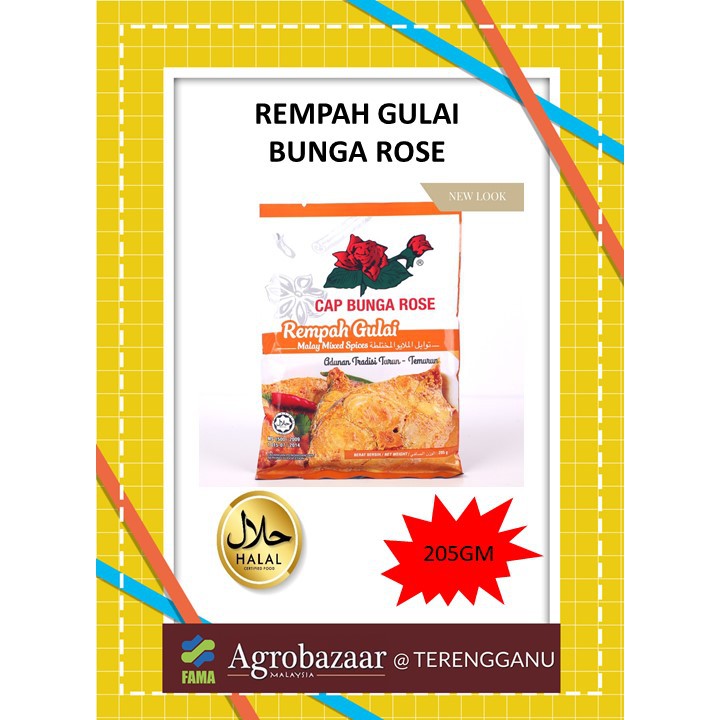 Buy REMPAH GULAI CAP BUNGA ROSE 205G  SeeTracker Malaysia