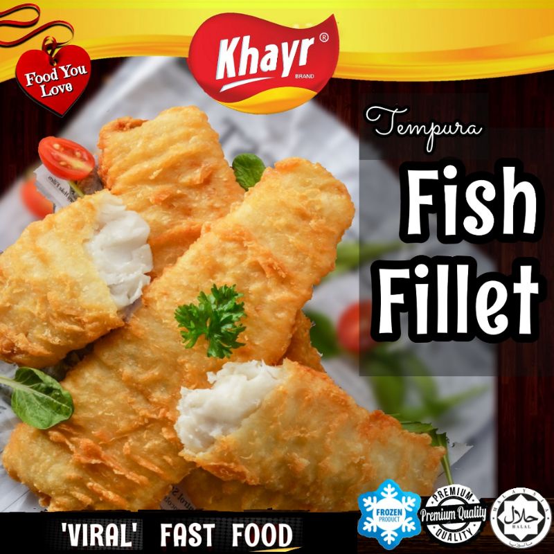 Khayr Fish Fillet for Fish & Chips | Muslim Supplier | 4 pcs x 85gm per pack | Seafood Platter | Halal Frozen Food
