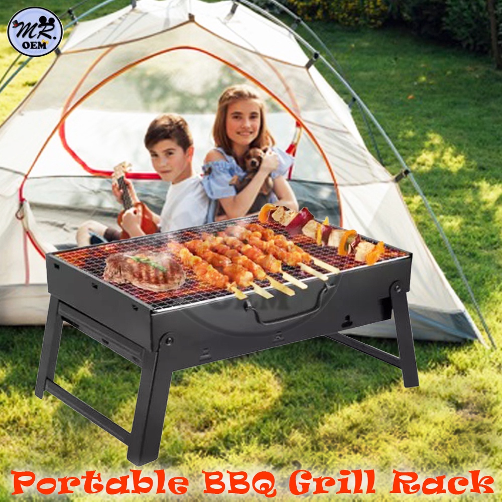 MR OEM Portable BBQ Grill Outdoor Folding Barbecue Charcoal Grill Arang