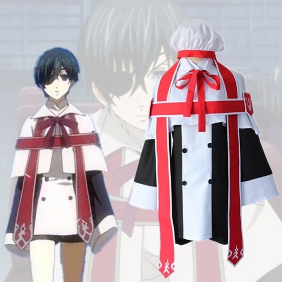 Anime Black Butler Ciel Phantomhive Cosplay Costume Black Deacon