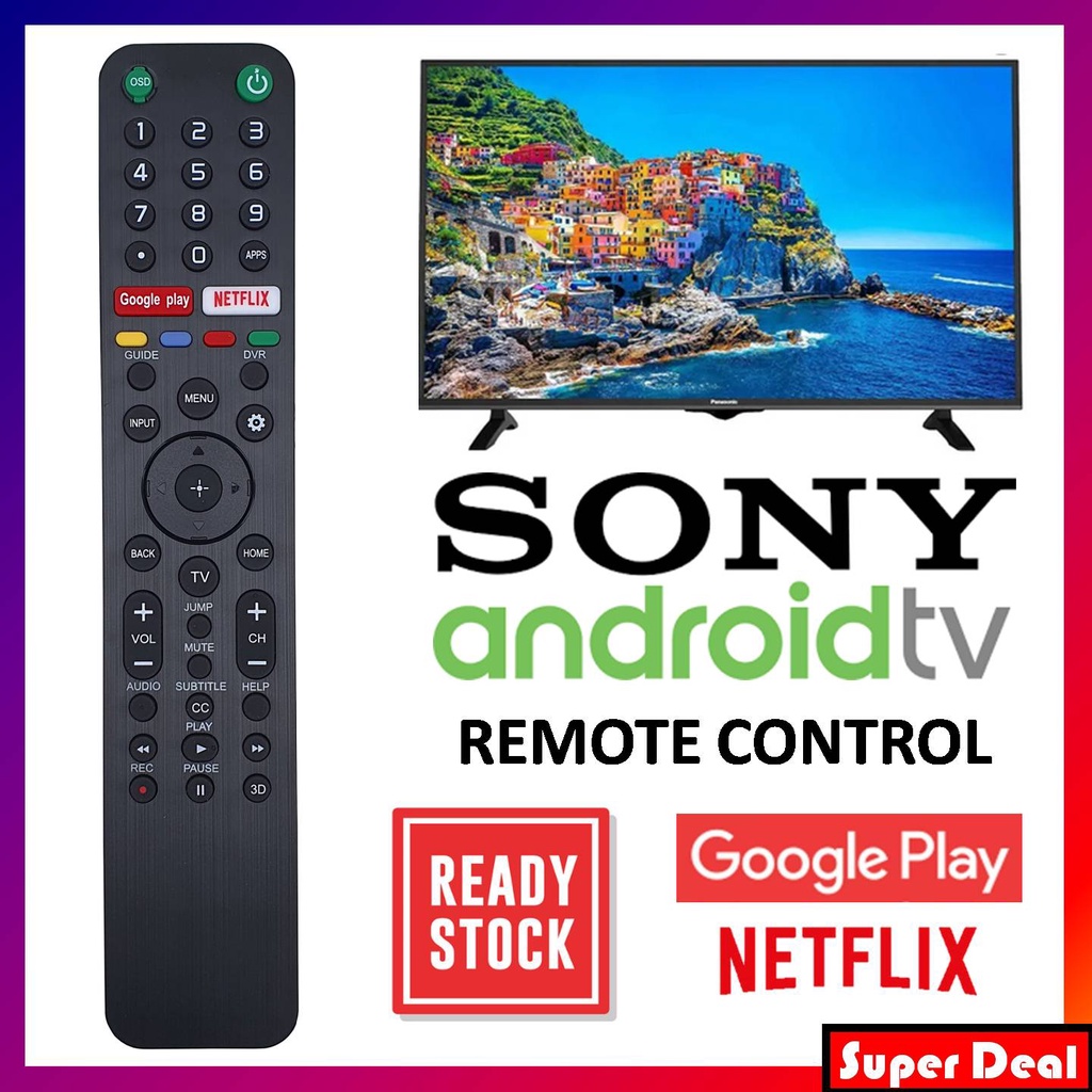 SONY Android Smart TV Remote Control Replacement With Google Play ...
