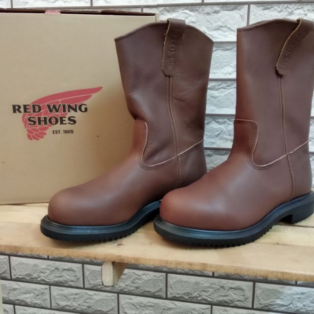 red wing pecos slip on boots