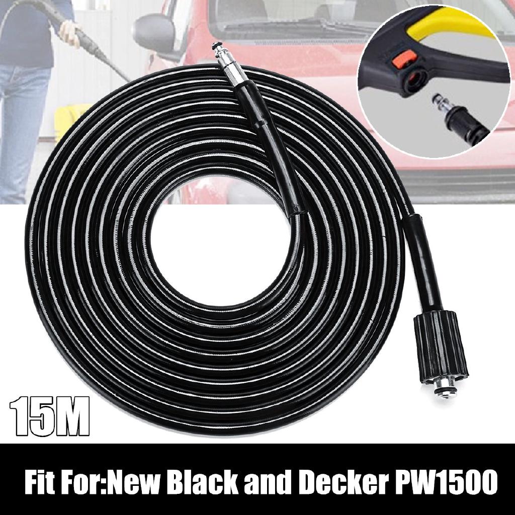 15M High Power Pressure Washer Hose Washing Tube For New Black and