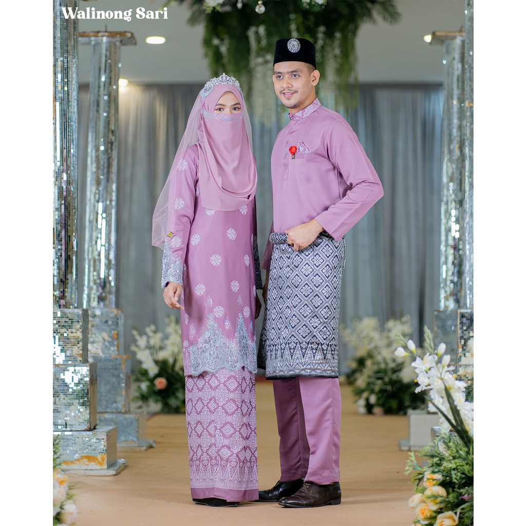 (DUSTY PURPLE) SET NIKAH/TUNANG KURUNG MODEN SONGKET WALINONG SARI+BAJU ...