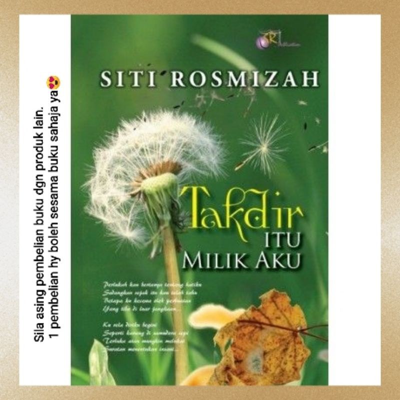 Takdir Itu Milik Aku Best Seller Shopee Malaysia 