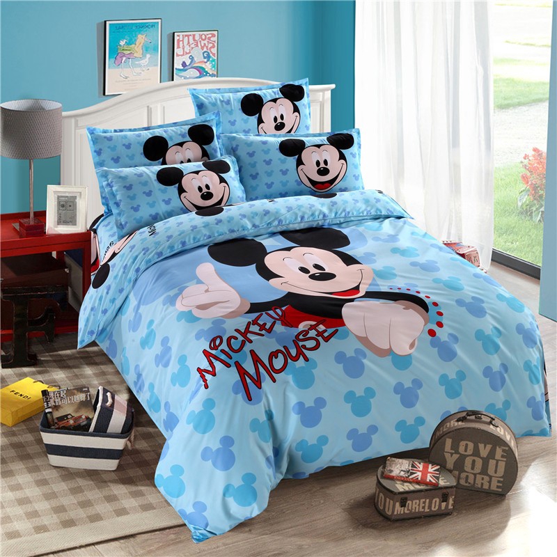 Duvet Covers Cotton Bedding Set Blue Mickey Mouse Boys Children S